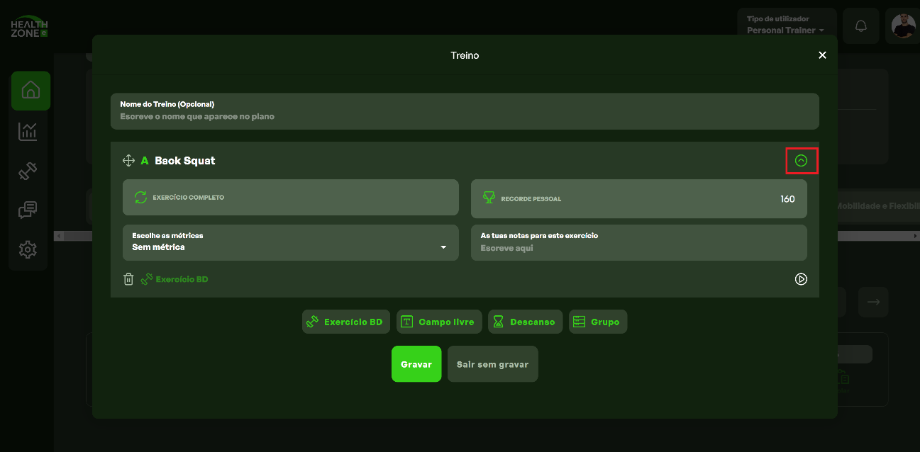 criar-plano-treino-cliente-exercícios-funcionalidades